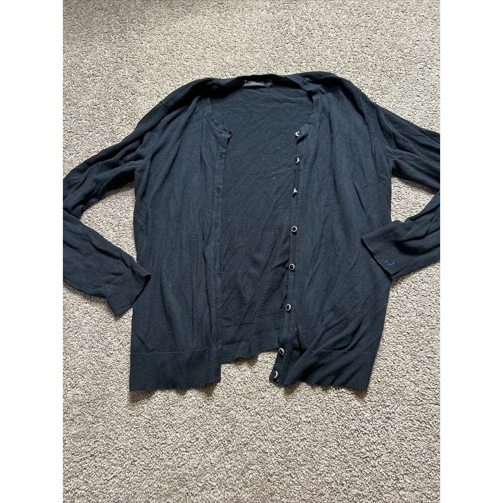 Women’s XL 7th Avenue Design Studio New York & Co Black Button-Up Cardigan